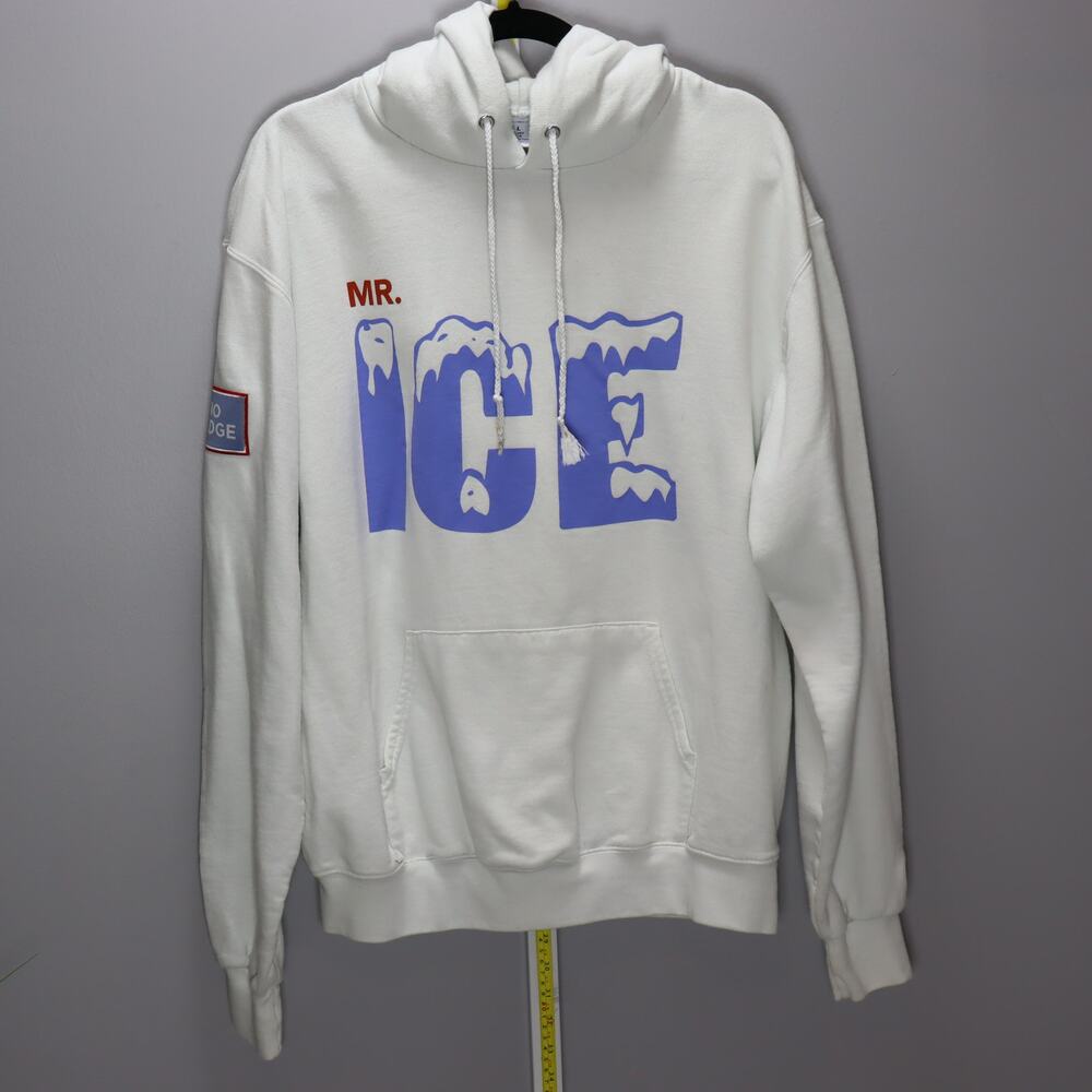Champion Mr. Ice Hoodie White Size L Graphic Sweatshirt